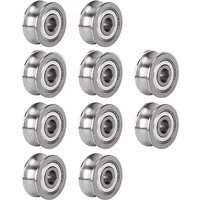 10 pieces of high-temperature resistant ball bearings, carbon steel U-shaped groove double guards