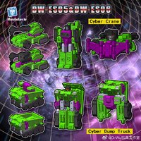 NEW Transformation Toy Dr. Wu DW-ES05&ES06 Cyber dump Crane Set Small Scale Action Figures Toys Collection Gifts