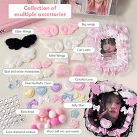 10Pcs Cute Cartoon Wing Bow Star Card Cover Decoration Sweet DIY Handmade Hairpins Accessories Gift DIY Sewing Materials