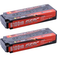 Sunpadow 7.4V 2S Lipo Battery 6100mAh 7100mAh 70C Hard Case with 4mm Bullet for RC Truck Car Truggy Buggy Vehice Hobby