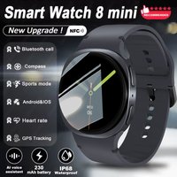 Fashion Bluetooth Call Smart Watch 8 mini NFC GPS Outdoor Sports Men Watch Compass Voice Assistant Health Monitoring Smartwatch