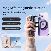 Magnetic mobile phone selfie stick anti-shake retractable mini mobile phone selfie stick travel portable photo holder