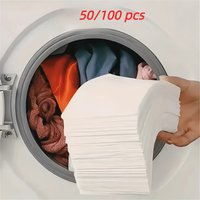 50/100pcs Laundry Anti Discoloration Wipes Color Washing Wipes Catching Color Mixed Laundry Anti-Penetration and Fade Protection