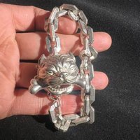 2026 Hot S925 Tibetan Silver Dog Head Bracelet, Evil Warding & Wealth Lucky, Vintage Unisex Jewelry, Perfect Social Gift