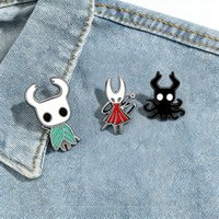 3Pcs/Set Game Hollow Knight Enamel Brooch The Knight Hornet Cartoon Metal Badge Lapel Pin Cosplay Jewelry Accessories Fan Gifts