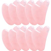 Wholesale 5/10 PCS Natural Jade Stone Rose Quartz GuaSha Board Massage Tool Face Lift Guasha Scraping Beauty Health Dropshipping