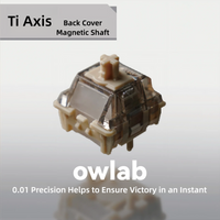 Owlab Ti HE Keyboard Switch - 0.01mm Hall Effect Precision 40/50g Force Works with Wooting60/Made68/MAD60/ATK Gaming Boards