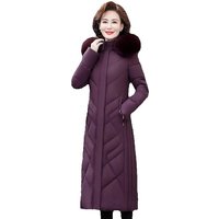2025 Winter Jacket Women Parka Big Fur Collar Hooded Thick Warm Long Female Coat Casual Outwear Down Cotton Jacket Parkas