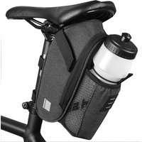 AliExpress Bicycle Saddle Bag with Water Bottle Pocket Waterproof Bike Seat Bag Reflective Cycling Rear Seat Post Bag with Kettle Pouch