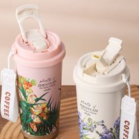 New 530ml Coffee Cup Double-layer Stainless Steel Insulated Cup Large Capacity Portable Thermal Cup Drinkware