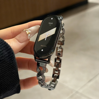 Metal woven pattern watch strap is suitable Xiaomi Band 8Pro/9Pro,For Mi band 3/4/5/6/7,8/8NFC/9/9NFC/10/10NFC,For Redmi Watch5/