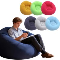 Inflatable Lazy Sofa Chair Foldable PVC Air Lounger Portable Bean Bag Sofas for Indoor Outdoor Camping Beach Living Room