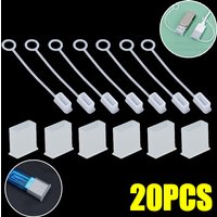 USB A Data Cable Silicone Dust Plug Cover with Rope For USB Drive Charging Cord Wrap Case Transparent Protector Covers