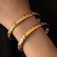 Classic Stainless Steel Moon Star Sun Bangle Bracelet Stylish Metal Open Wrist Bracelets For Women Party Gift