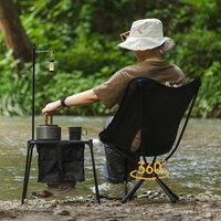 Camping Swivel Chairs, Lightweight Folding Rotatable Chairs, Outdoor Portable Chair with Carry Bag for Hiking, Picnic, Beach