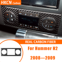 Carbon Fiber Central Console AC Air Conditioner Adjustment Pad For Hummer H2 2008—2009 Interior Cover Trim Sticker Modification