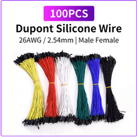 100PCS Dupont Wire 26AWG Silicone Cable 2.54mm Jumper Wire Male Female Breadboard Wire for Arduino DIY