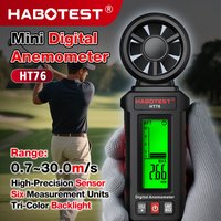 HABOTEST HT76 Digital Anemometer Handheld Wind Speed Meter for Outdoor Sailing Drone Flying Weather Measurement Gauge