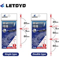 LETOYO Carbon line 2set single double 100cm/140cm Squid fishing IKA METAL LEADER squid jig sea fishing accessories fishing line