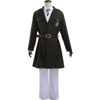HOLOUN Anime Cosplay Costume Levi Hanji Zoe Mikasa Ackerman Armin armée uniforme broderie manteau pantalon chemise Halloween noël