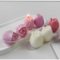 3D Mini Rose Flower Silicone Mold For Candle Soap Chocolate Cake Baking Handmade Ice Plaster Craft Decoration Mould
