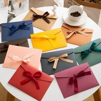 50pcs/lot 175*124mm Retro European Colored Pearlescent Paper Envelope Ribbons for Wedding Invitations High-grade Busines Packing
