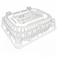 5876pcs Classic Football Stadium Building Bricks Kit Architectural Collection Toys Christmas Gifts Office Display