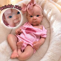 OtardDolls-18 Inches Wrinkle Skin Open Mouth Bettie Solid Silicone Bebe Reborn Girl Doll With Painted Skin Lifelike Reborn Doll