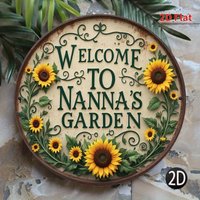 8in Retro Sunflower Wooden Disc 2D Flat Wall Hanging Outdoor Unique Home Decoration Garden Decor Perfect Gift Shooting Props
