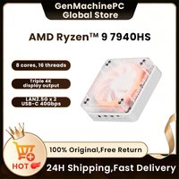 Genmachine Ryzen9 8945HS ES 7840HS 7940HS 8845HS 7640HS ES Mini PC Win 11 WiFi 6 Gaming PC Supprot DDR5 4800MHz Ram Display 4K