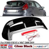 ST Style Rear Roof Spoiler for Ford Fiesta MK7 MK7.5 Hatch 2008 2009 2010 2011-2019 Trunk Wing Gloss Black Magickit