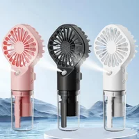 Portable Humidifier Fan Mini Handheld Mist Fan Portable USB Rechargeable Handheld with Humidifier Mini Water Spray Hand