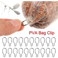 50Pcs New PVA Bag Clip Carp Fishing Accessories for Carp Hair Rig Tool Carp Coarse Method Feeder Fishing Tackle