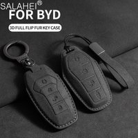 Car Key Cover Keyless Case Interior Accessory Fob For BYD Song Plus Atto 3 Han EV Yuan Tang DM 2018 Qin Seal Dolphin E2 Keychain