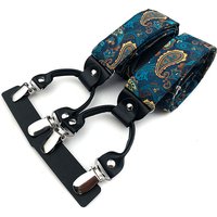 Accessoires de mode pour hommes, bretelles pour pantalons, 3.5cm de large, dos en Y, 6 Clips, cadeaux d'événement de fête de mariage pour papa, père, mari
