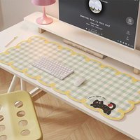 Cartoon illustration mouse pad oversized cute girl dormitory computer table pad large keyboard pad