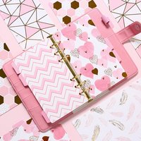 5pcs A5 A6 Loose-leaf Notebook Divider Sheets Pink Gold Divider Card Index Page Suitable for Diary Planner Notebook