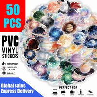 50 Galaxy Starry Sky Exquisite and Interesting Stickers Decorative Notebook Phone Case iPad Cartoon Creative Stickers