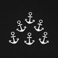 50pcs/lot--10x13mm Mini Anchors Charms Pendants For Diy Jewelry Making Findings Supplies Accessories Wholesale Bulk Items