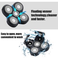 Replacement Shaver Head Electric Shaver 5D Independently 5 Cutter Floating Head Stainless Steel Shaver Blade