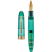 Majohn P140 Piston Fountain Pen NO.8 EF/F/M Nib, Large Capacity Transparent Green Acrylic Writing Gift Pen