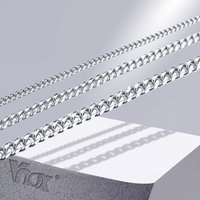Vnox Men Simple 3-11mm Stainless Steel Cuban Link Chain Necklaces for Male Jewelry Solid Black Gold Color Gifts Miami Curb Chain