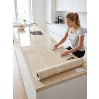 Light Oak Peel Stick Waterproof Self Adhesive Contact Paper Kitchen Cabinet Counter Desk Wardrobe Furniture DIY Home Reno