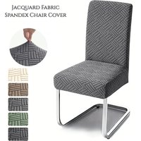 1/4/6pcs Jacquard Fabric Chair Cover High Quality Universal Size Anti-Dust Spandex Chair Slipcover For Kitchen Dining Room Hotel