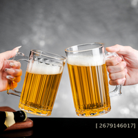 【YY26】400/600ml Creative Transparent Acrylic Water Cup Large Capacity Anti-fall Beer Cup Home Office Bar Tea Juice Coffee Mugs