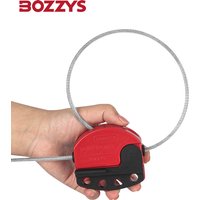 BOZZYS Adjustable Cable Lockout Safety LOTO Lock Cable Lockout Device With Stainless Steel Cable Prevent Accidental Operat