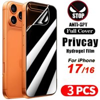 3 Pcs Privacy Hydrogel Film Screen Protectors Compatible with iPhone 17 Air/17/17 Pro/17 Pro Max/17 Plus/16 Pro Max/15/14/13/12
