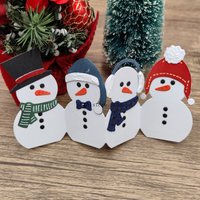 Christmas Snowman Set Cutting Dies Scrapbooking Handbook DIY Greeting Card Making Tools Die Cuts 2024 New Arrivals