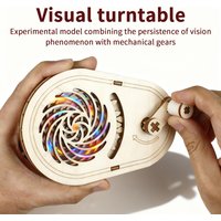 DIY 3D Wooden Puzzle Kit Assembly Learning Mechanical Construction Busy Board Science Experiment for Kindergarten Children Kids