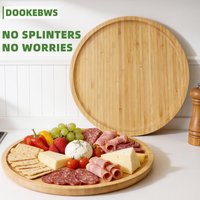 1Pcs Bamboo Dinner Plate, Modern Minimalist Style, Suitable for Fruit and Snack Trays, Breakfast Plate Suitable for Daily Gatherings and Outdoor Use